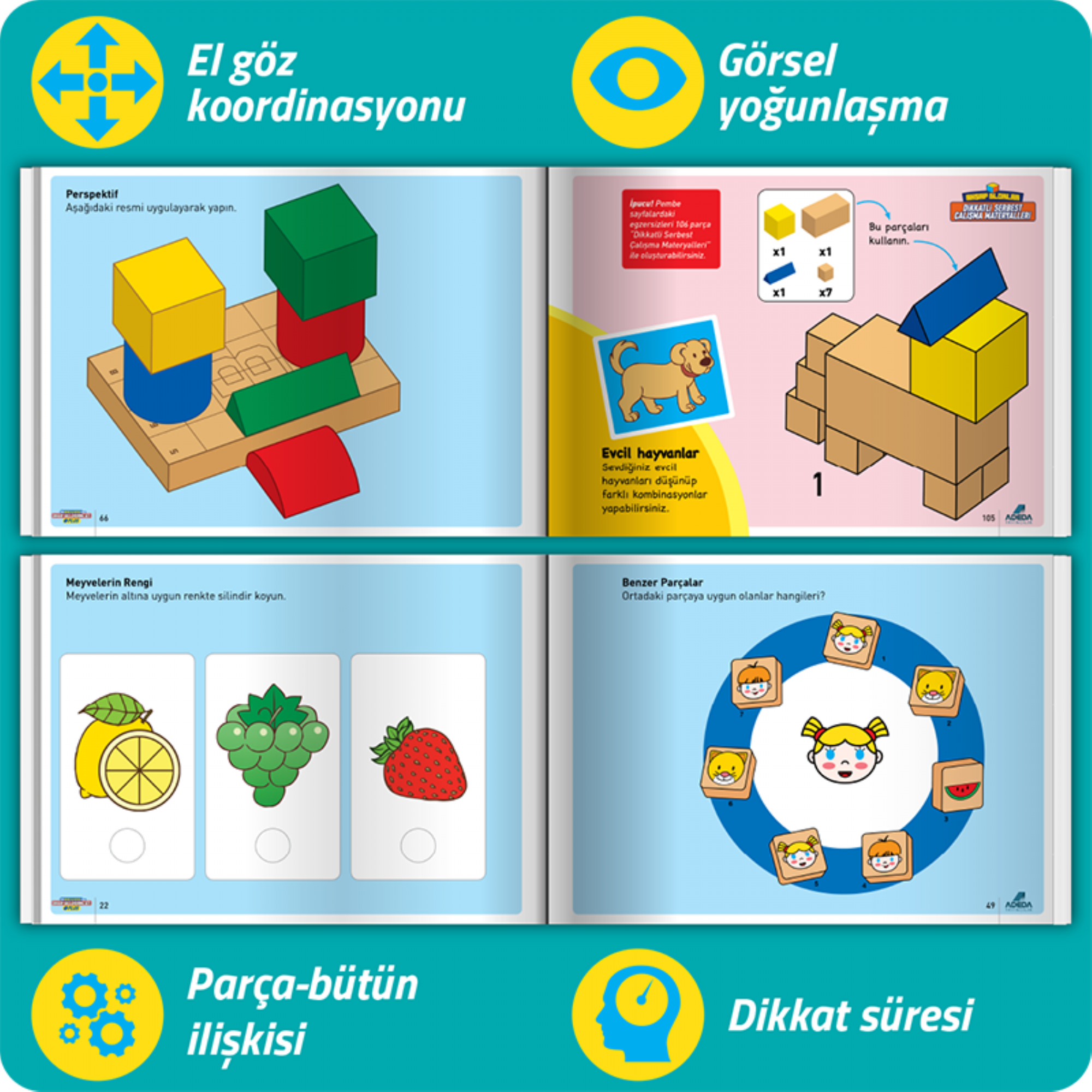 Dikkati Güçlendirme Seti Plus 3 Yaş - dahiyizbiz.com