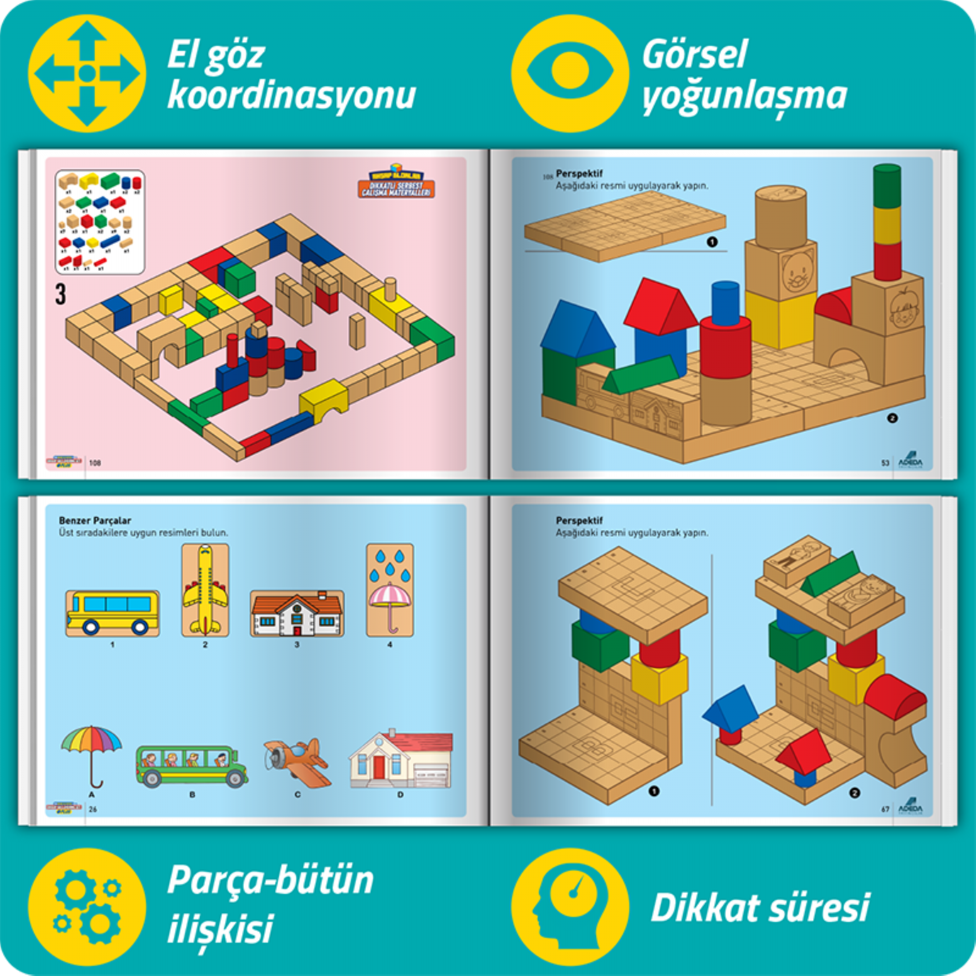 Dikkati Güçlendirme Seti Plus 4 Yaş - dahiyizbiz.com